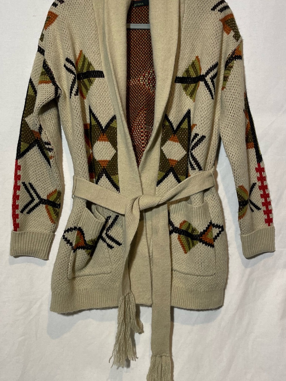 PRESS Birdseye Knit Shawl Collar Cardigan Sweater Small
